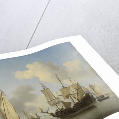 Ships at Anchor on the Coast by Willem van de Velde II