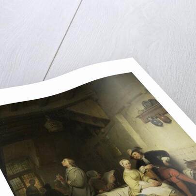 Tavern Interior with Figures in 17th-century Costume by Ferdinand De Braekeleer I