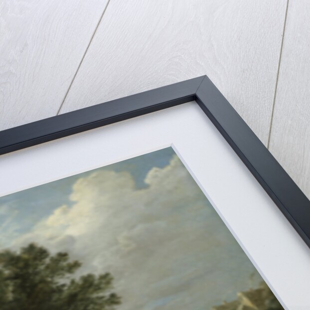 A peasant with his wife and child in front of the farmhouse by David Teniers