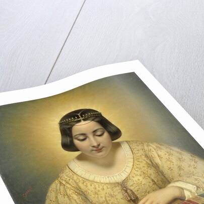 Gravin de Pagès, née de Cornellan, als de heilige Catharina by Joseph Désiré Court