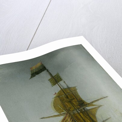 An Amsterdam East Indiaman Sailing Vessel by Abraham de Verwer