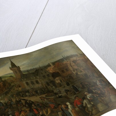 Market Day in a Flemish Town by Sebastiaan Vrancx