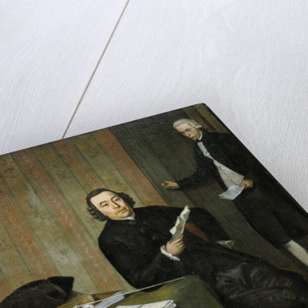 Portrait of the Haarlem Notary Wernerus Köhne with his Clerk Jan Bosch, The Netherlands by Wybrand Hendriks