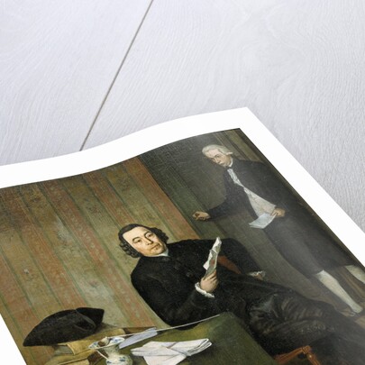 Portrait of the Haarlem Notary Wernerus Köhne with his Clerk Jan Bosch, The Netherlands by Wybrand Hendriks