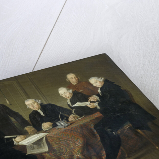 The Four Regents, the Secretary and the House Father of the Lepers' House of Amsterdam, 1773 by Jacobus Luberti Augustini