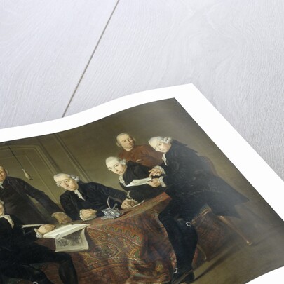 The Four Regents, the Secretary and the House Father of the Lepers' House of Amsterdam, 1773 by Jacobus Luberti Augustini