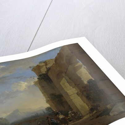 Muleteers beside an Italian Ruin by Jan Asselijn