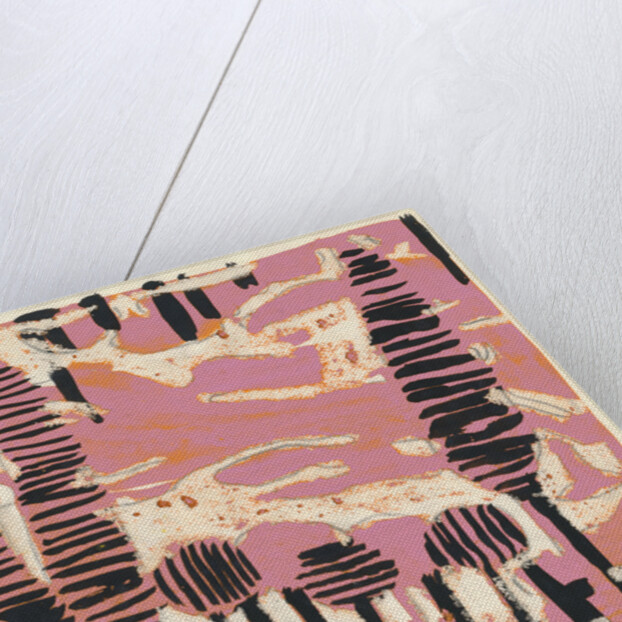 Expressionist landscape with trees and pink sky by Tania Lam