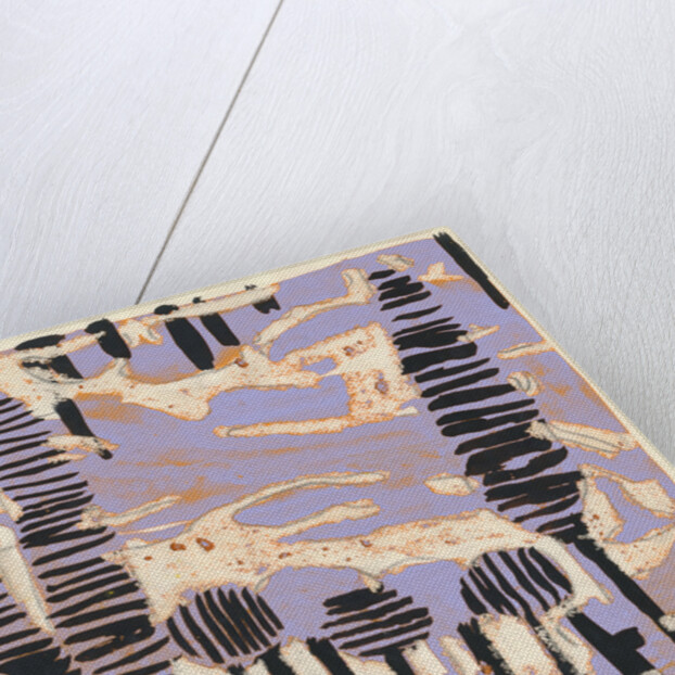 Expressionist landscape with trees and lila sky by Tania Lam