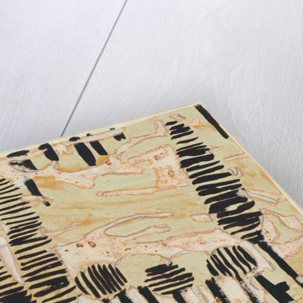 Expressionist landscape with trees and yellow sky by Tania Lam