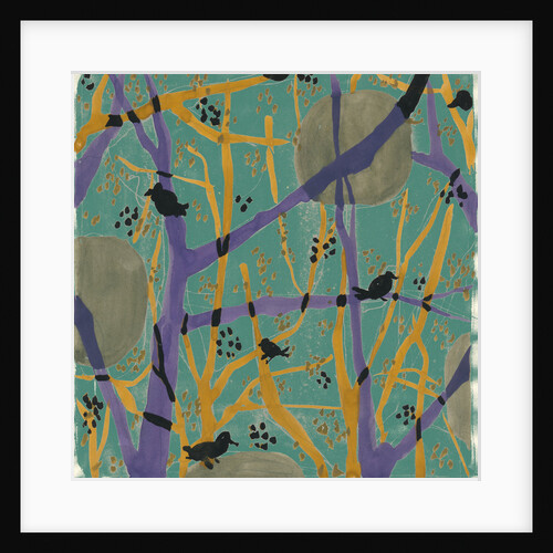 Trees and birds in my garden 1 by Anna Zaliski