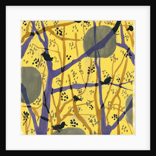 Trees and birds in my garden 2 by Anna Zaliski