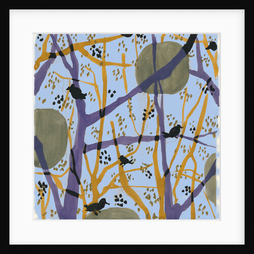 Trees and birds in my garden 3 by Anna Zaliski