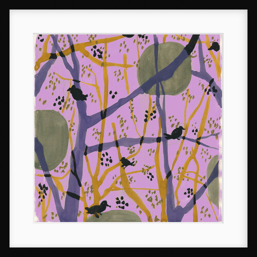 Trees and birds in my garden 4 by Anna Zaliski