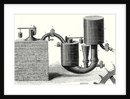 Denis Papin's Second Steam Engine by Anonymous