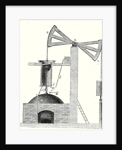 Cross Section of the Newcomen Steam Engine by Anonymous