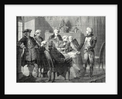 Meeting Held at the Estate of the Marquis Ducrest for Reviewing Plans of the Marquis Jouffroy by Anonymous