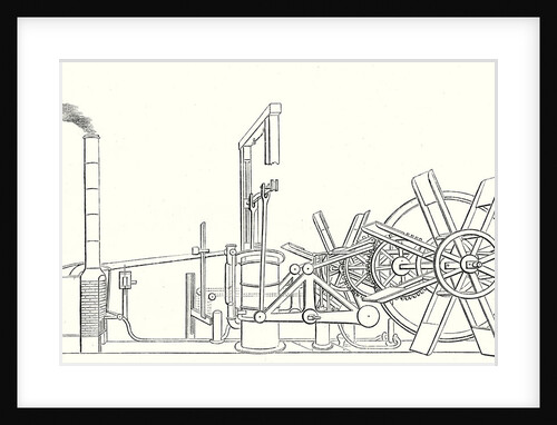 The Engine and Shaft of the Wheels of the 'Clermont' Steamboat Built by Fulton in 1807 by Anonymous
