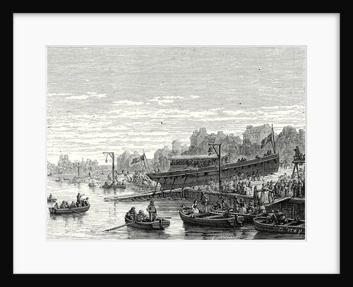The 'Charles-Philippe' Launched on the Seine at Bercy by the Marquis De Jouffroy on 20 August 1816 by Anonymous