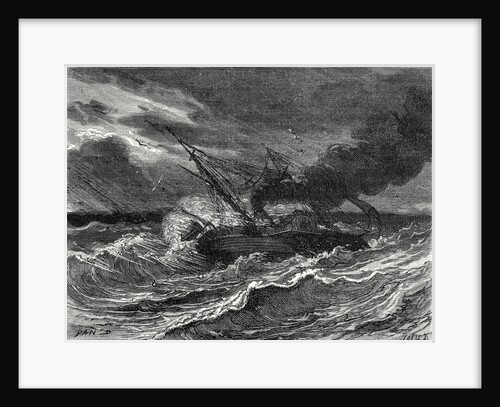 The 'Elise' the First Steamboat Travelling from England to France is Caught Up in a Storm at Sea by Anonymous