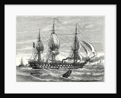 The 'Napoleon' French Steam-Propelled Warship Launched in 1849 by Anonymous