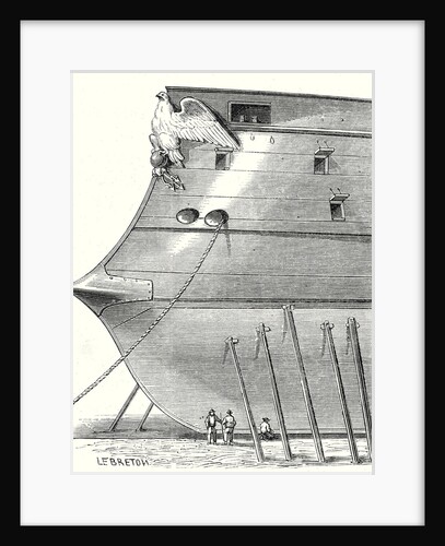 The Front of a Steam-Propelled Ironclad Warship by Anonymous