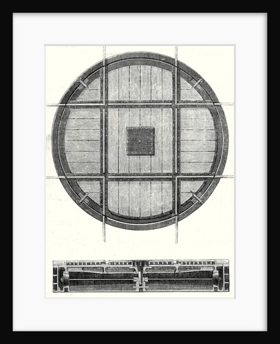 Nineteenth Century Railway Features: Rectangular Turning Plate and a Cross Section of This Plate by Anonymous