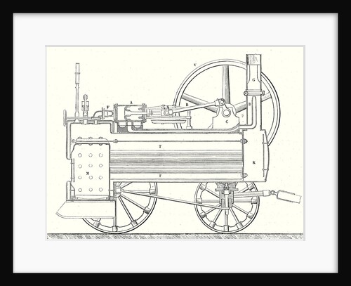 Cross Section of M. Calla's Traction Engine by Anonymous
