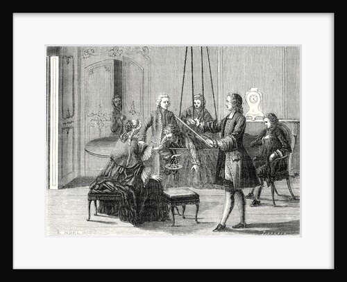 The First Electric Spark Driven Through the Human Body (1745) by Anonymous