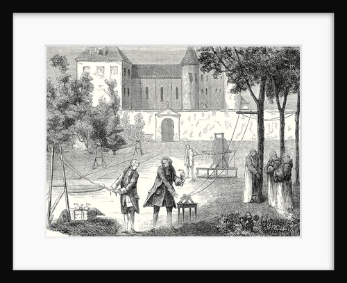 Experiment Conducted in 1746 by Lemonnier in the Monastry of Chartreux to Measure the Speed of Electricity by Anonymous