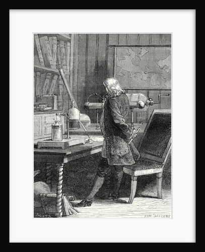 Franklin in His Laboratory of Physics in Philadelphia by Anonymous