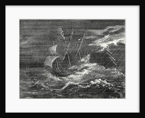Fire at the Tip of the Mast of Christopher Columbus' Ship by Anonymous