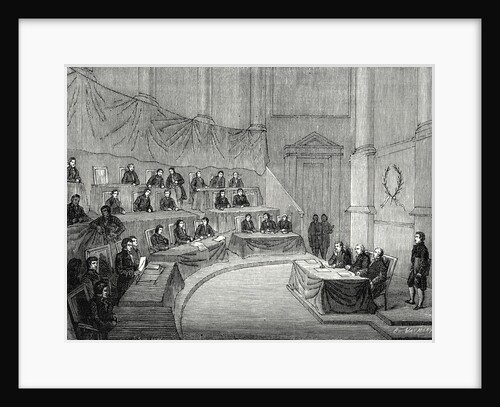 Alessandro Volta Reads Before the Academy of Science His Memoir of the Battery in the Presence of the First Consul Bonaparte (18 November 1800) by Anonymous