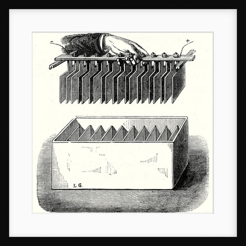 One of the 200 Groups that Make Up Wollaston's Battery Built for Davy at the Royal Institute in London by Anonymous