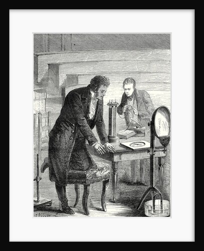 Oersted Discovers the Deviation of a Magnetic Needle by a Closed Electric Current (1820) by Anonymous