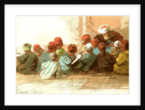 Arab School Cairo Egypt 1885 by Anonymous