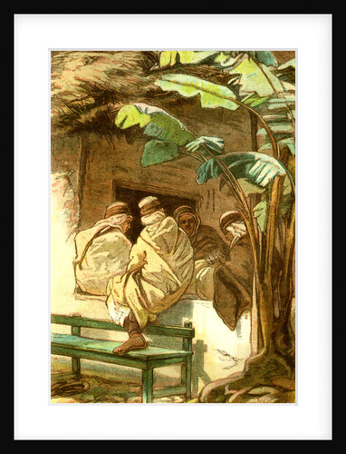 A Quiet Rubber Algiers 1885 by Anonymous