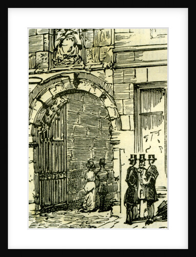 Aberdeen Old Gateway to Marischal College 1885 UK by Anonymous