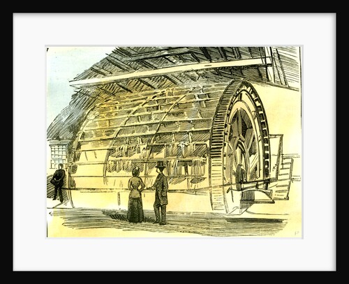 Aberdeen Water-Wheel at the Granholm Tweed Mills 1885 UK by Anonymous