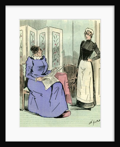 Domestic Servant 1891 Paris France by Anonymous