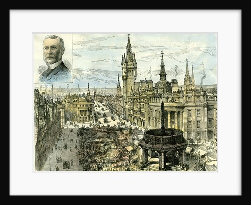 Aberdeen 1885 UK Castle Street and the Municipal Buildings Looking Down Union Street by Anonymous
