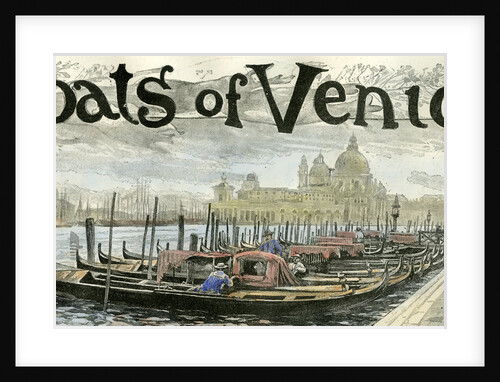 Venice Gondolas at the Station Piazza San Marco 1892 by Anonymous