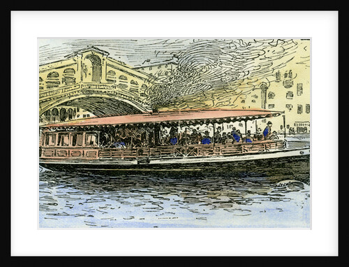 Venice Canal Steamboat Italy 1892 by Anonymous