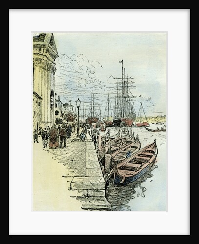 Venice 1892 a Ferry by Barca Across the Giudecca Italy by Anonymous