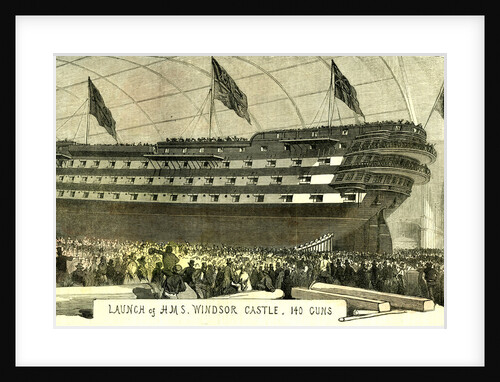 Launch of Hms. Windsor Castle 140 Guns 1852 by Anonymous