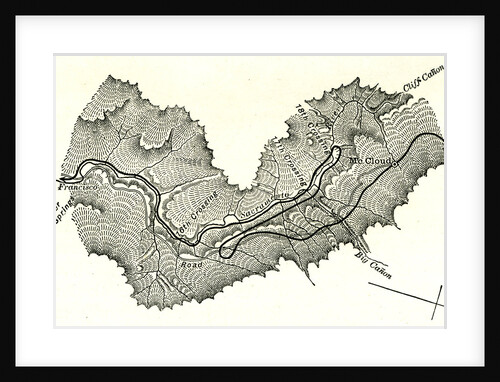 Yosemite Valley Plan of the Loop on the Shasta Railway Near Mccloud 1891 USA by Anonymous