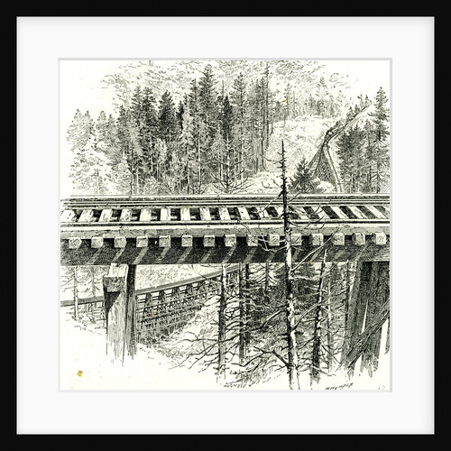 The Big Loop on the Shasta Railway Near Mccloud 1891 USA by Anonymous