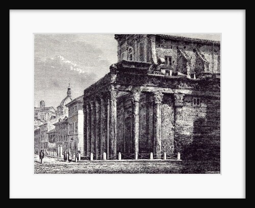 Rome Italy 1875 Temple of Antoninus and Faustina by Anonymous