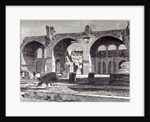 Rome Italy 1875 Basilica of Constantine by Anonymous