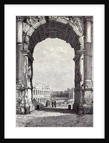 Rome Italy 1875the Coliseum and the Arch of Constantine Seen from the Arch of Titus by Anonymous